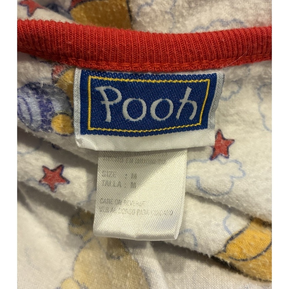 Vintage Disney Winnie the Pooh Plaid Flannel Nightgown Women's M Long Sleeve 90s - Picture 5 of 7
